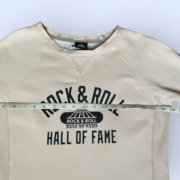 Rock & Roll Hall of Fame Cleveland Champion Barely Pink Womens Sweatshirt S 2 4 - Picture 12 of 14